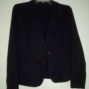 Women Dark Navy Corduroy Blazer
